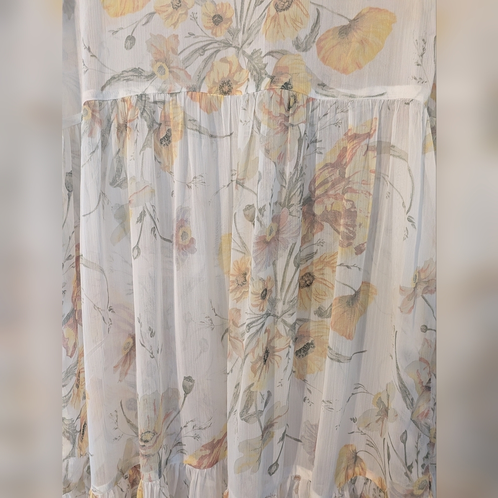 H&M floral chiffon dress - fits medium/large - Picture 3 of 7